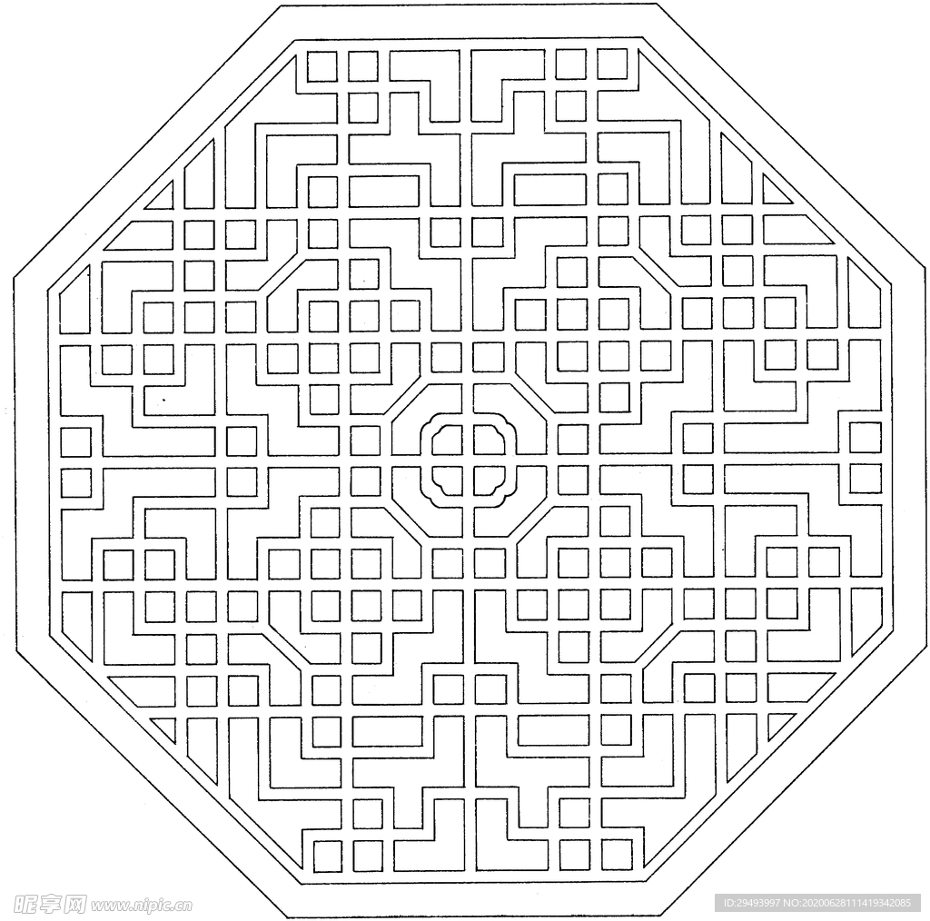 镂空花图案