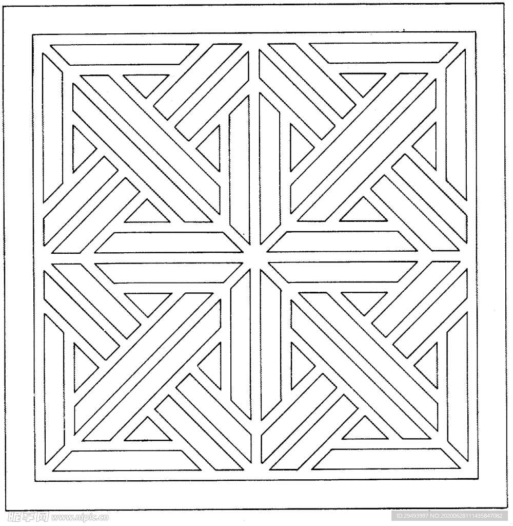 镂空花图案