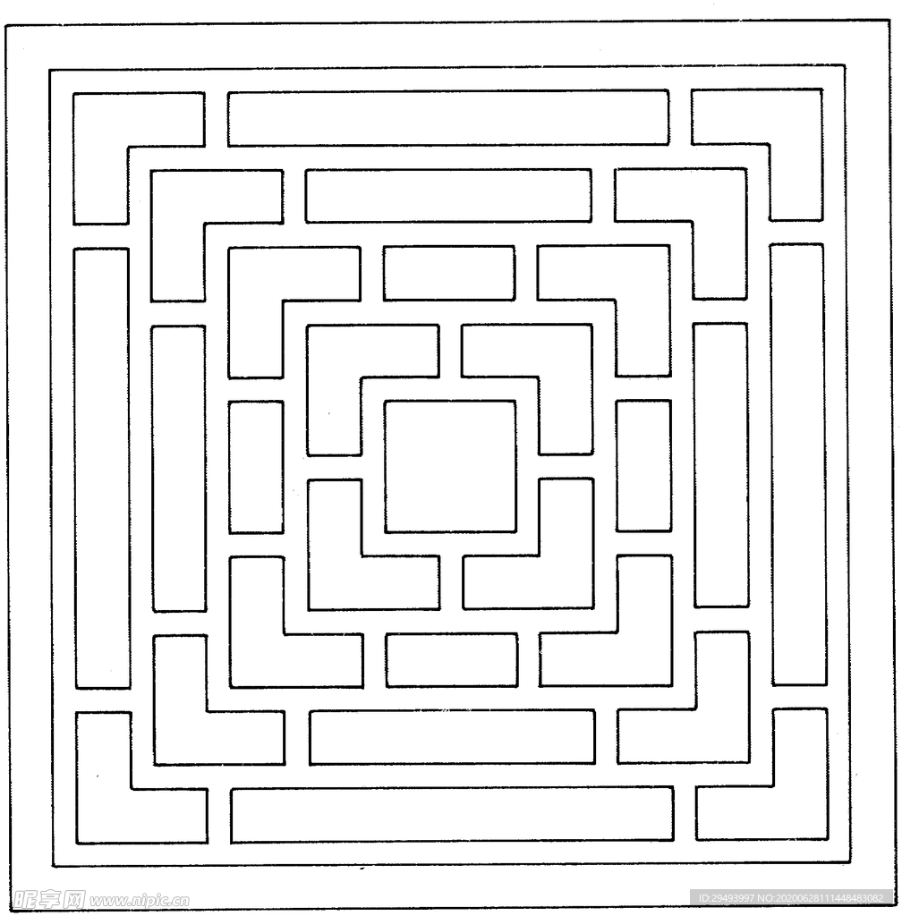 镂空花图案