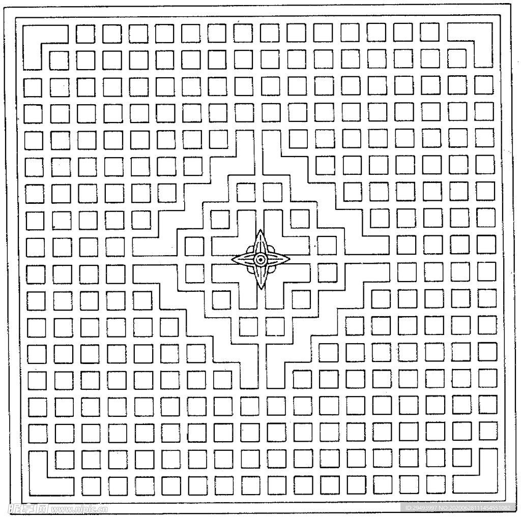 镂空花图案