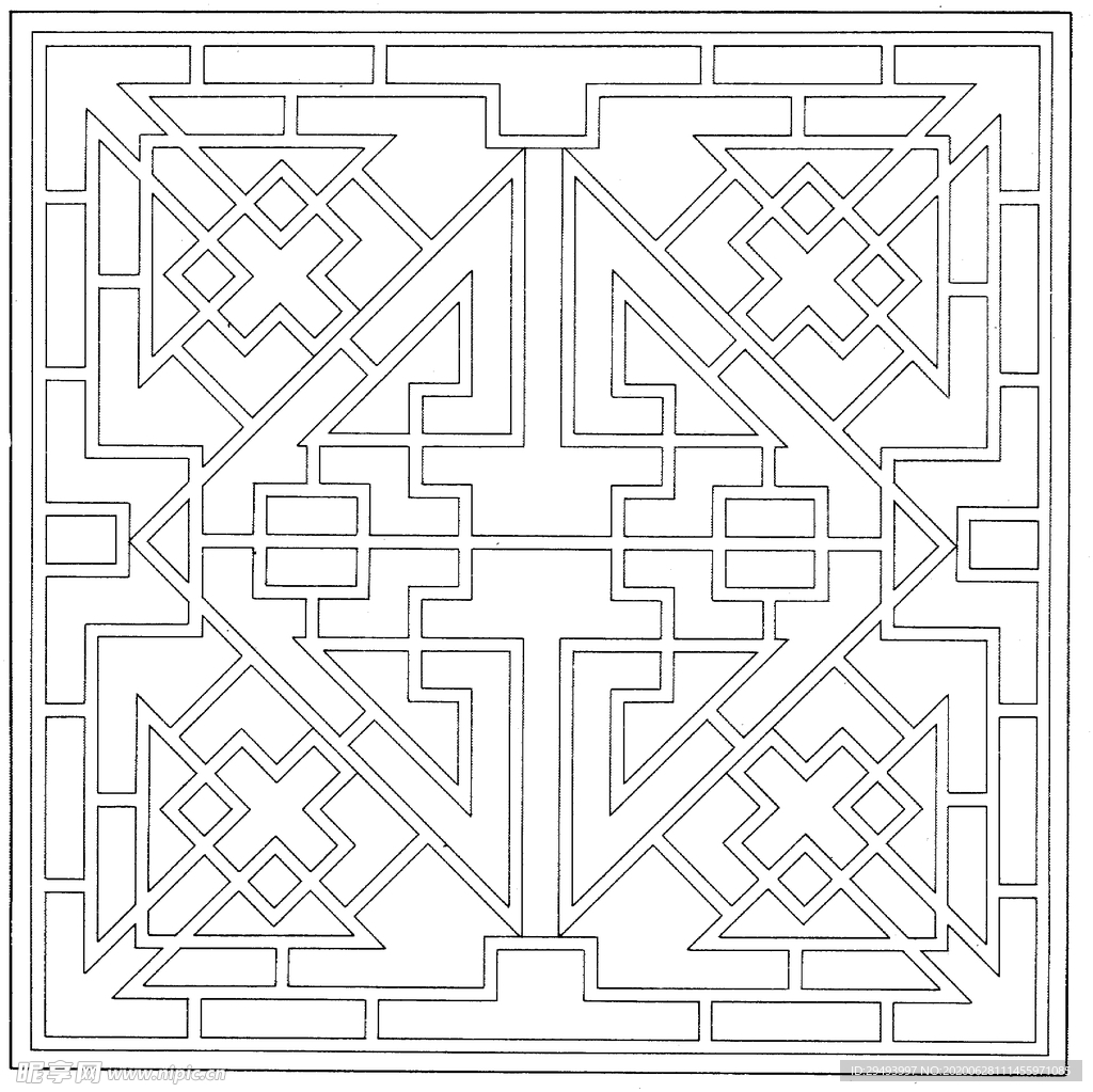 镂空花图案