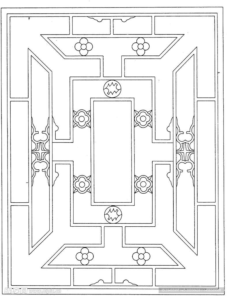 镂空花图案