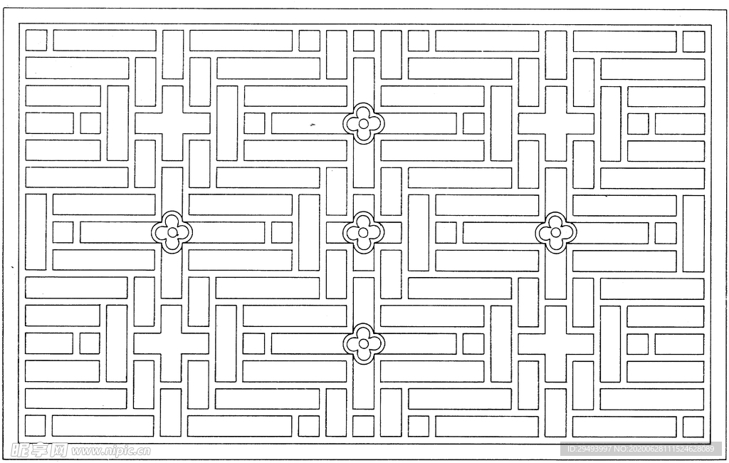 镂空花图案