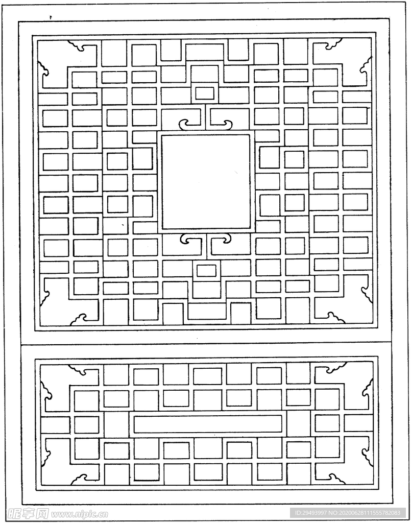 镂空花图案