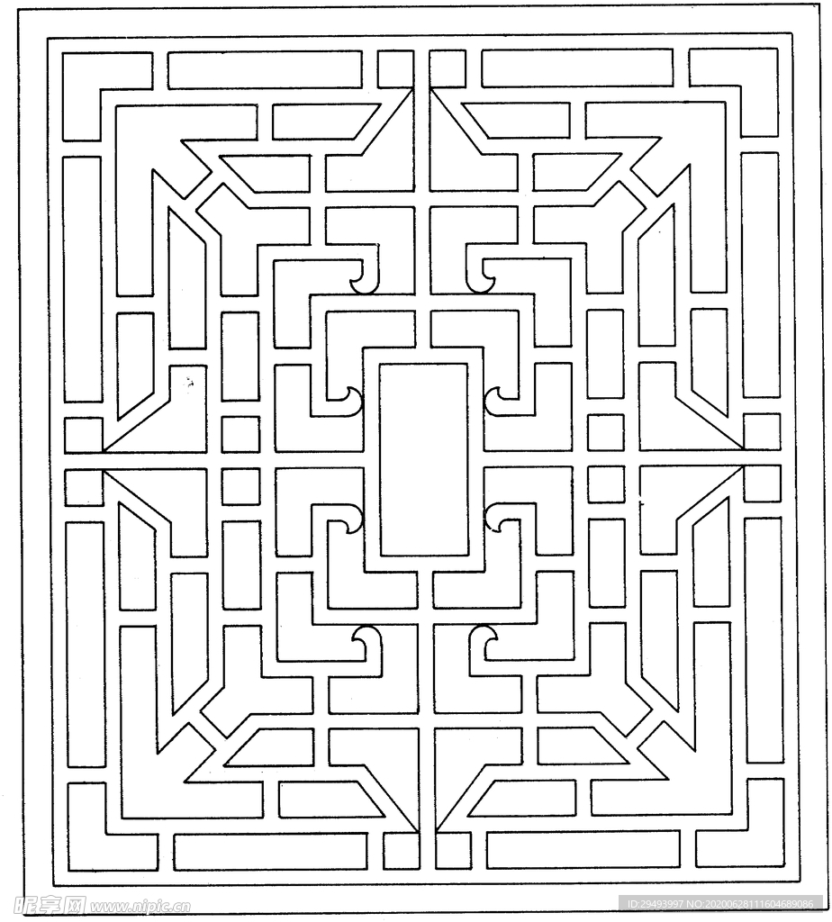 镂空花图案