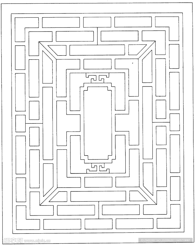 镂空花图案