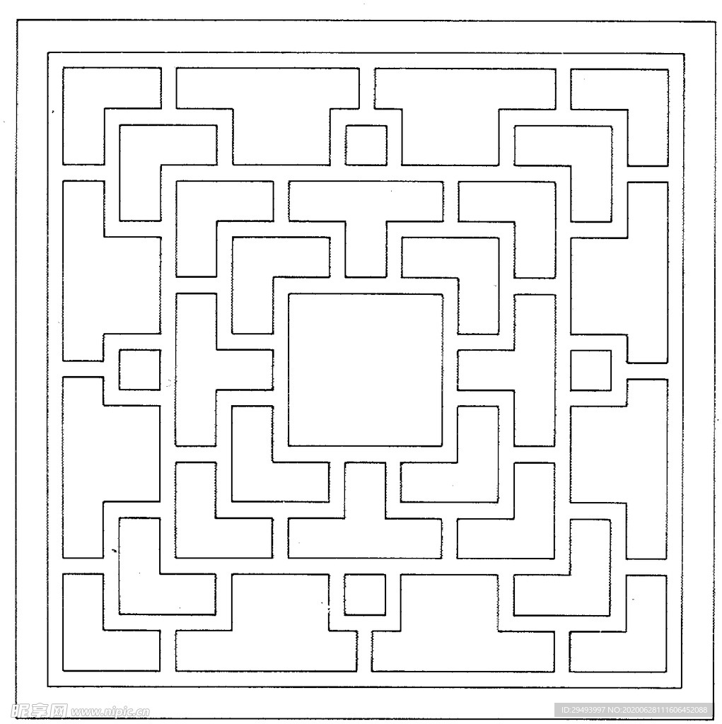 镂空花图案