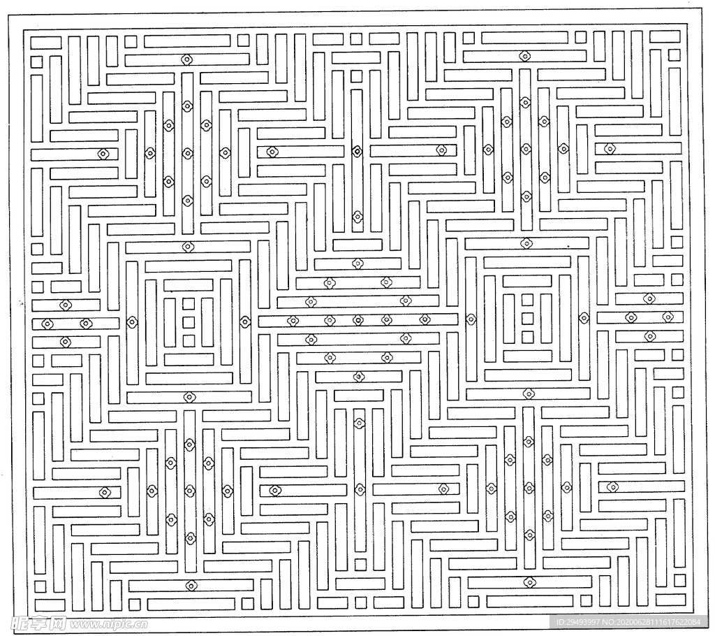 镂空花图案