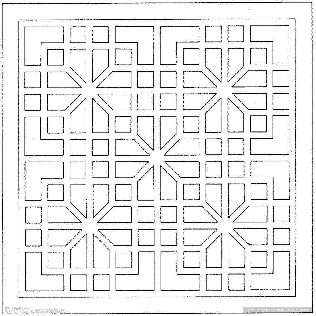 镂空花图案