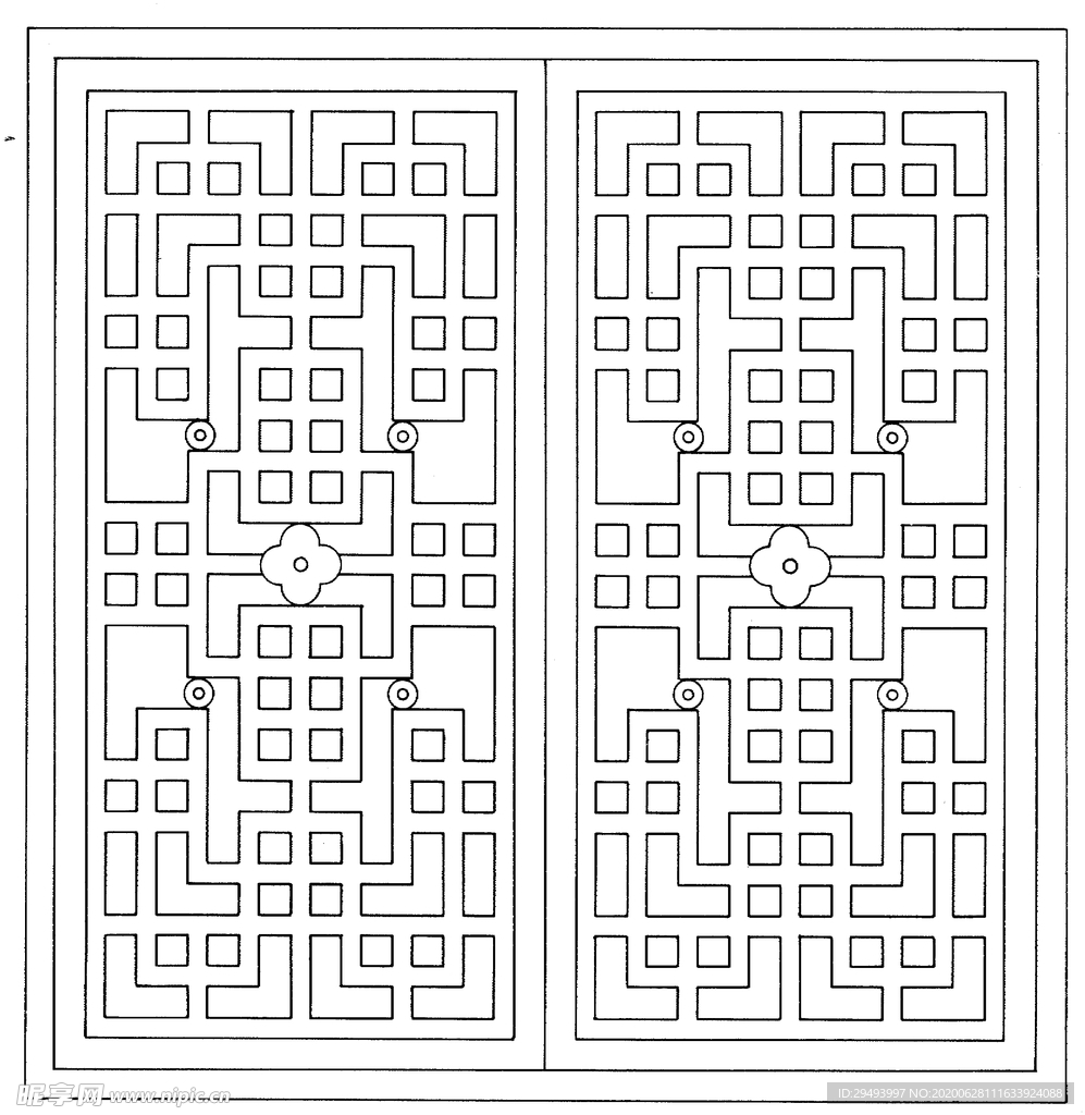 镂空花图案