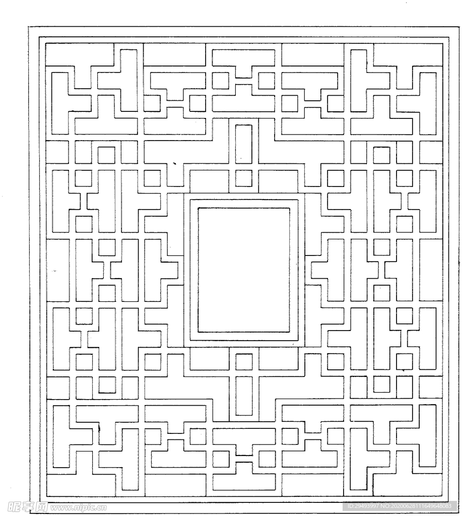 镂空花图案