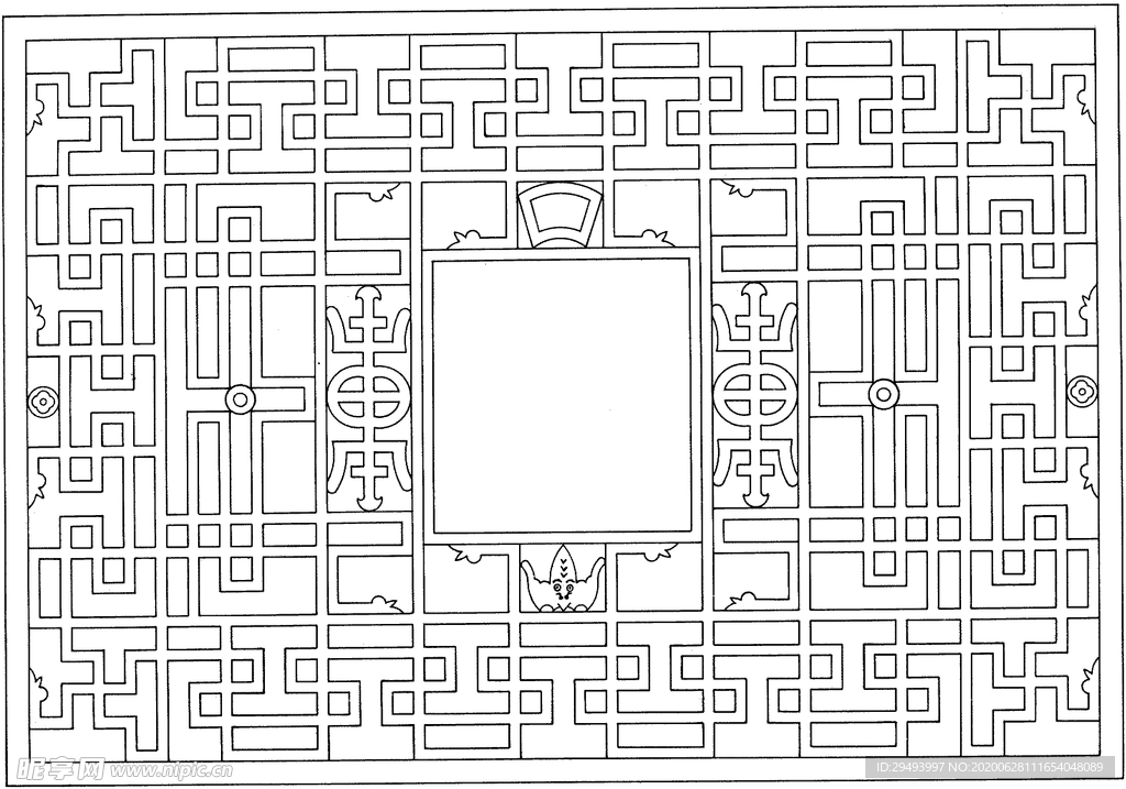 镂空花图案