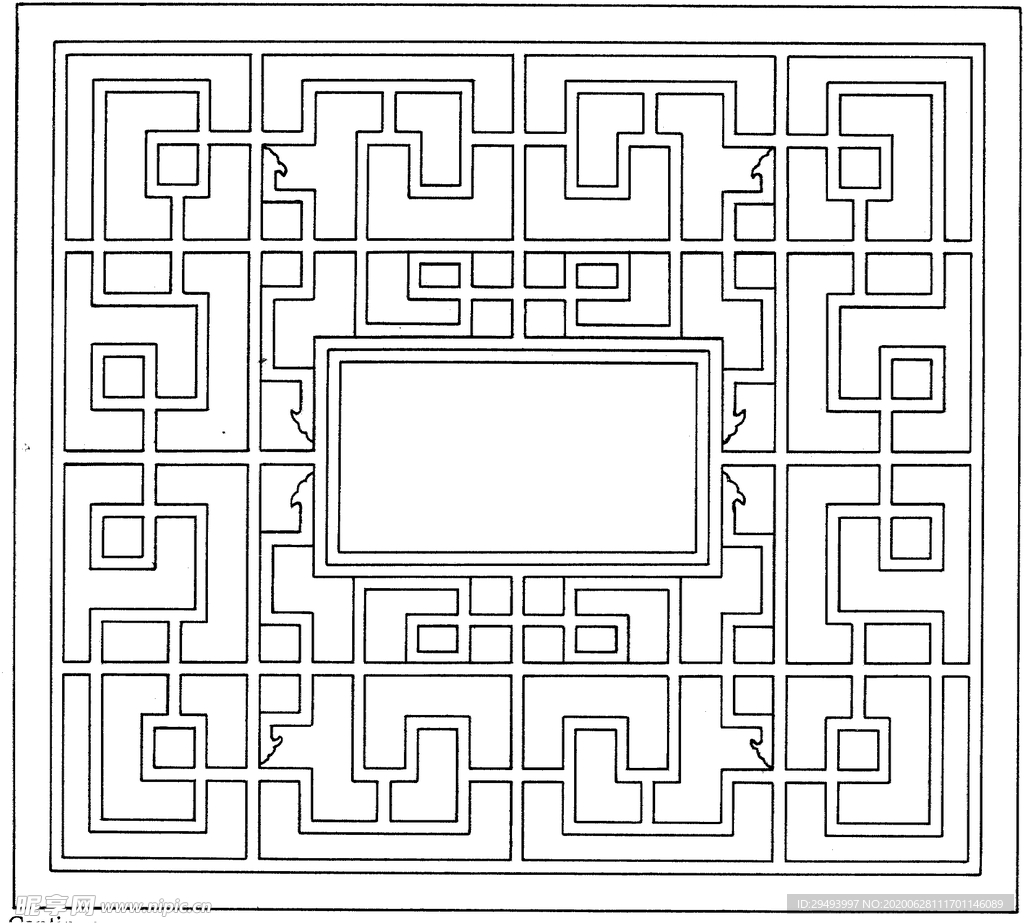 镂空花图案