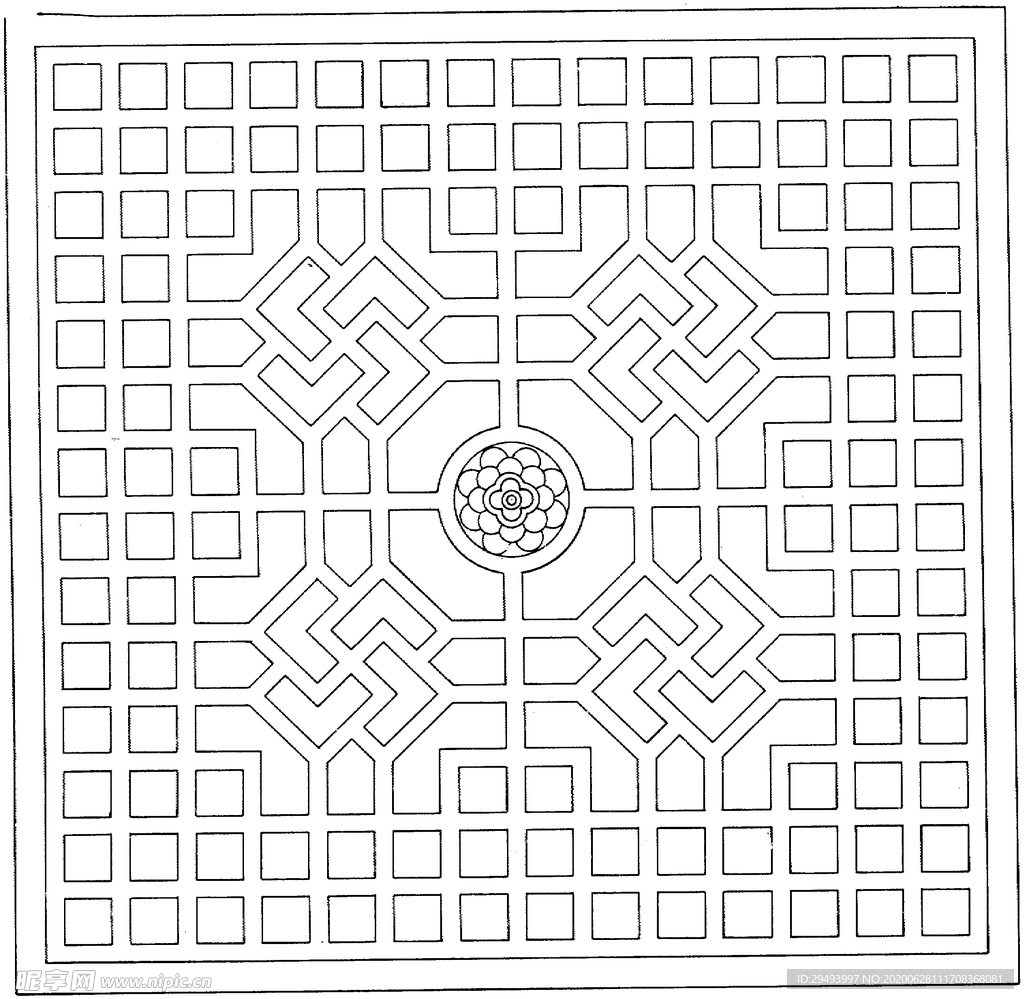 镂空花图案