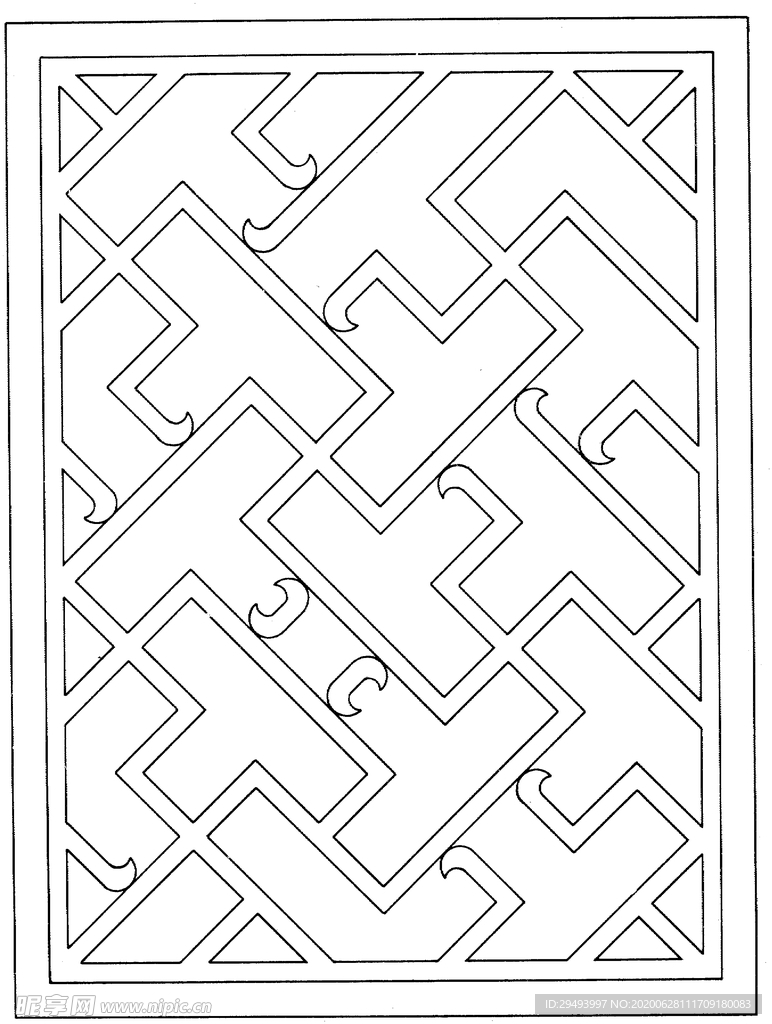 镂空花图案