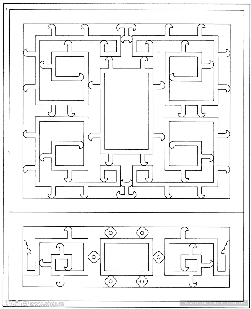 镂空花图案