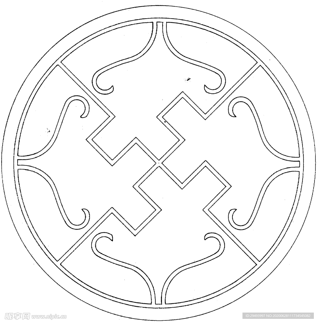 镂空花图案