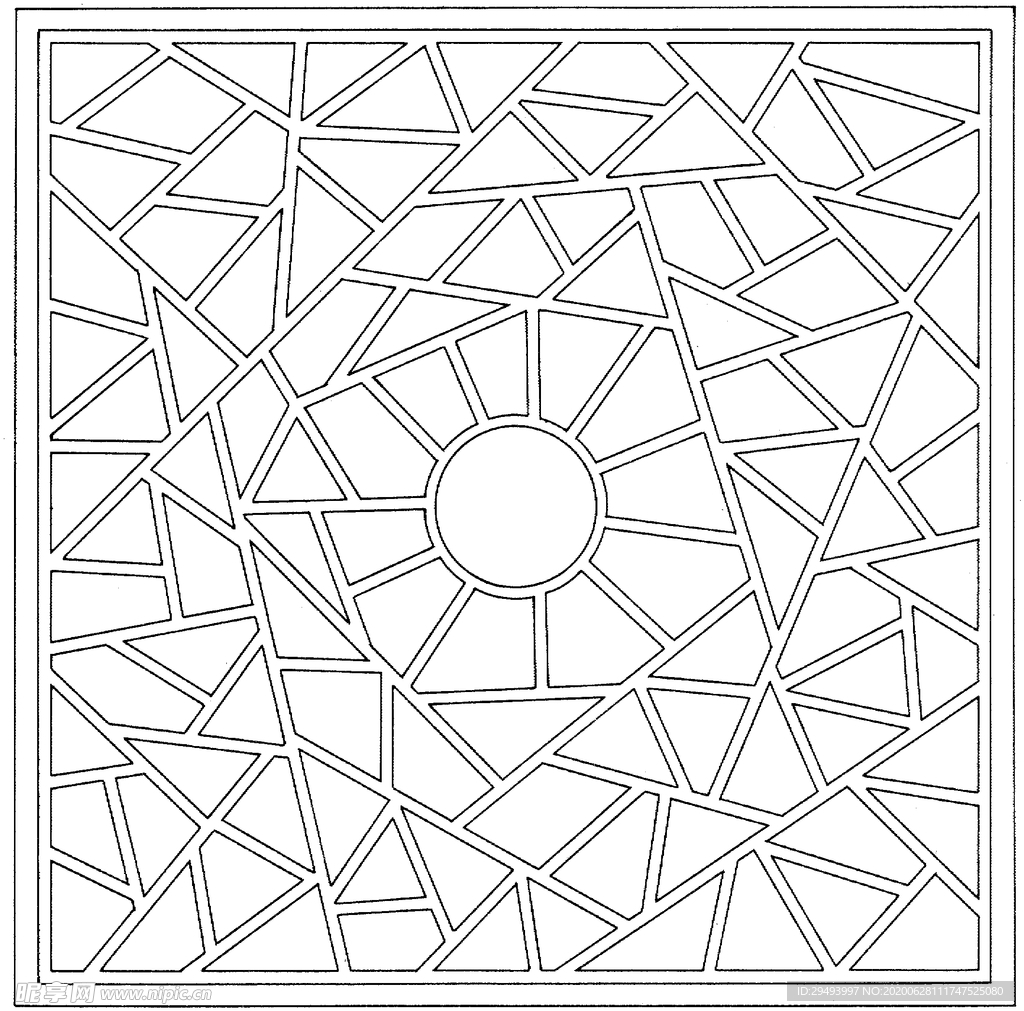 镂空花图案