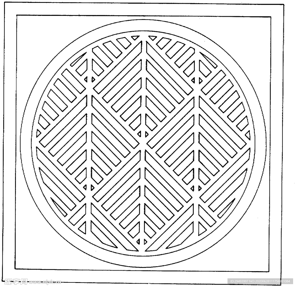 镂空花图案