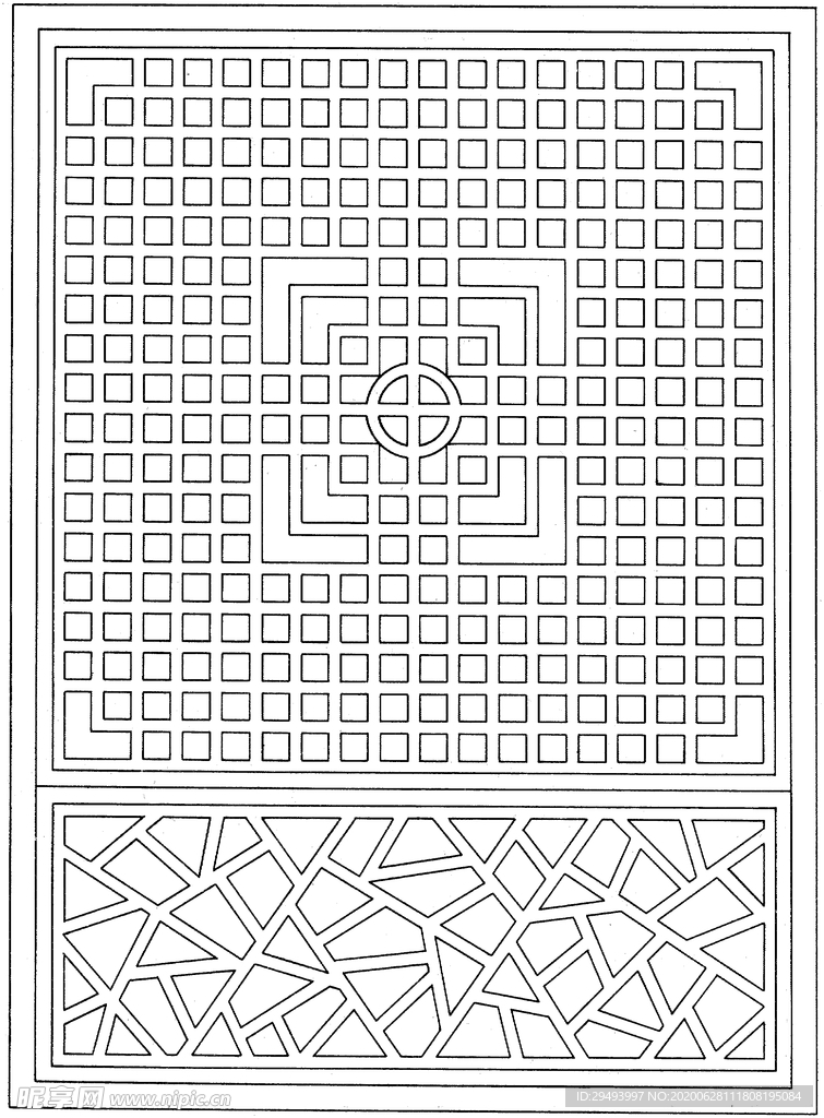 镂空花图案