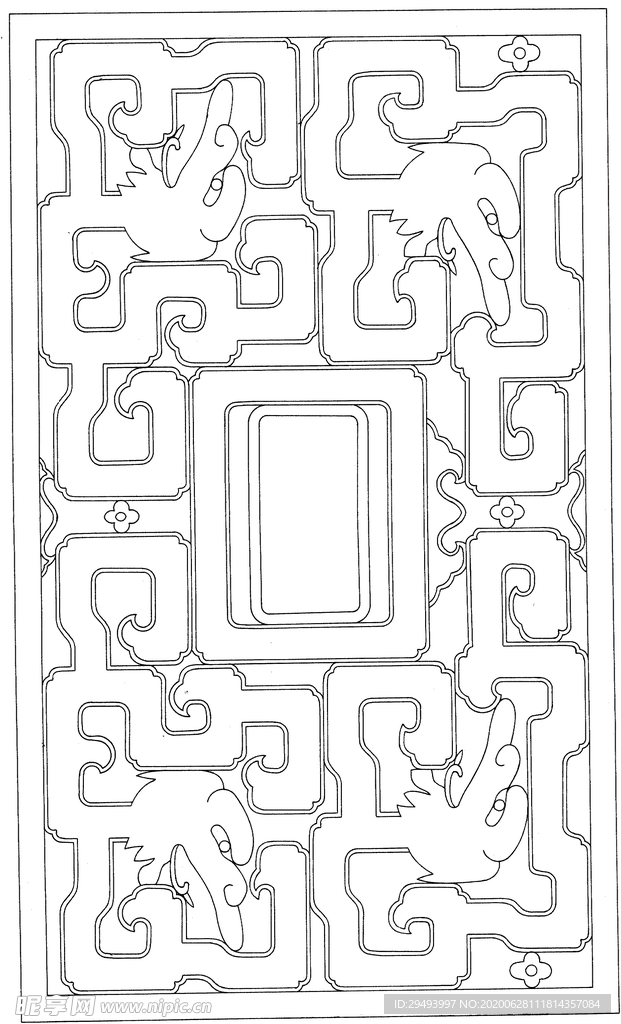 镂空花图案