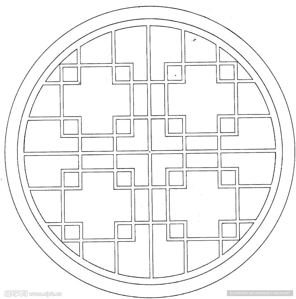 镂空花图案