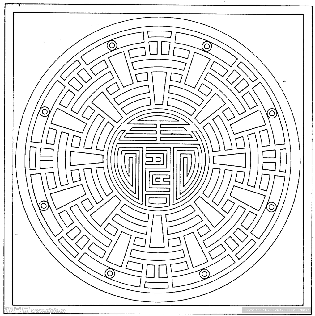镂空花图案