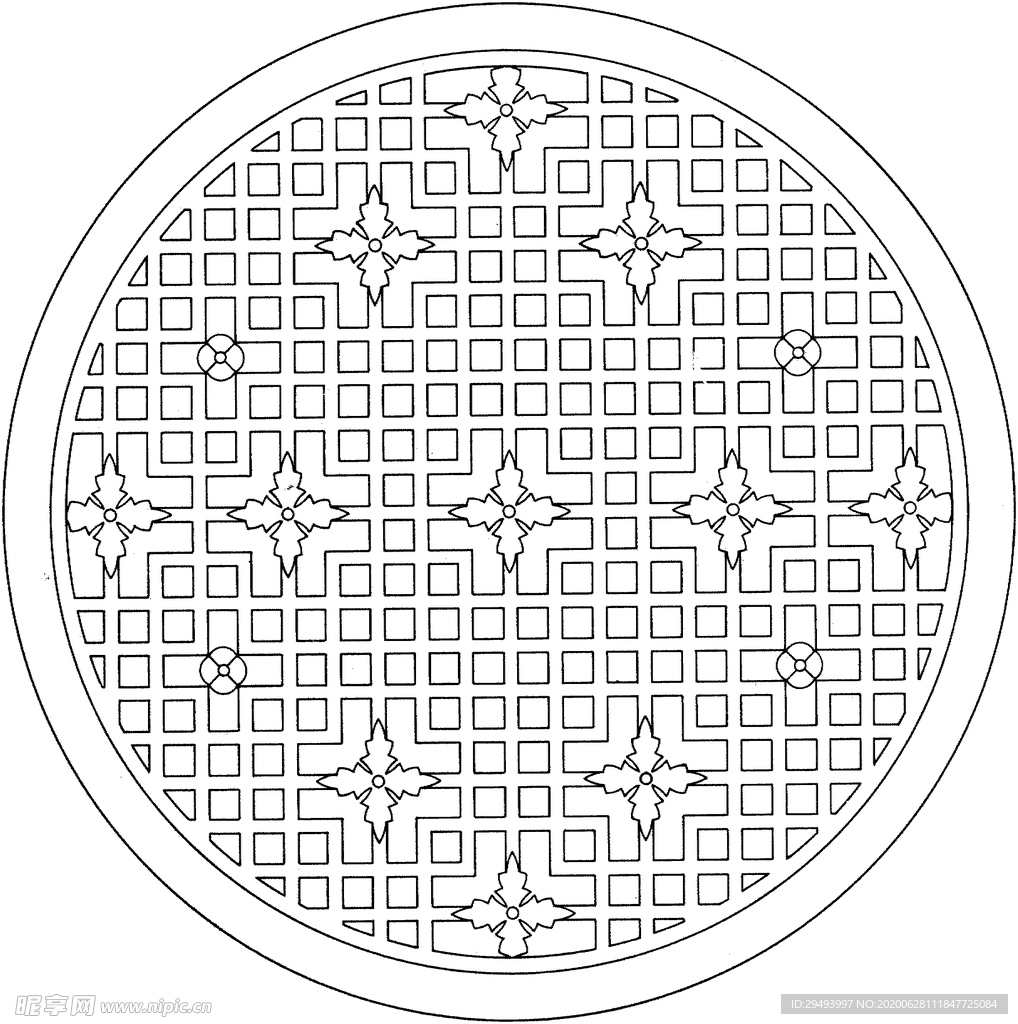 镂空花图案