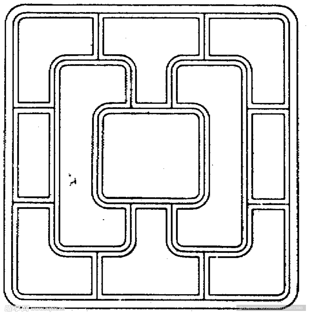 镂空花图案