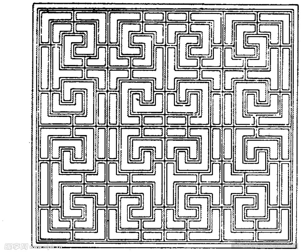 镂空花图案