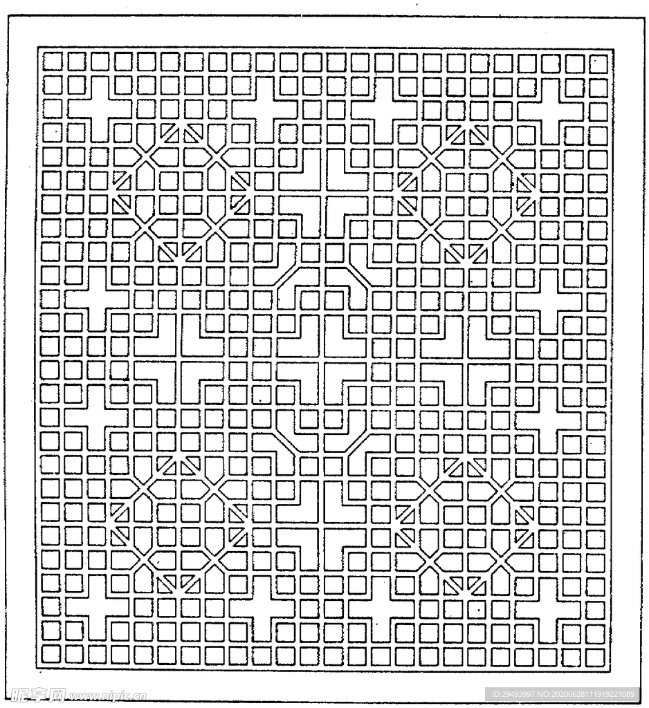 镂空花图案