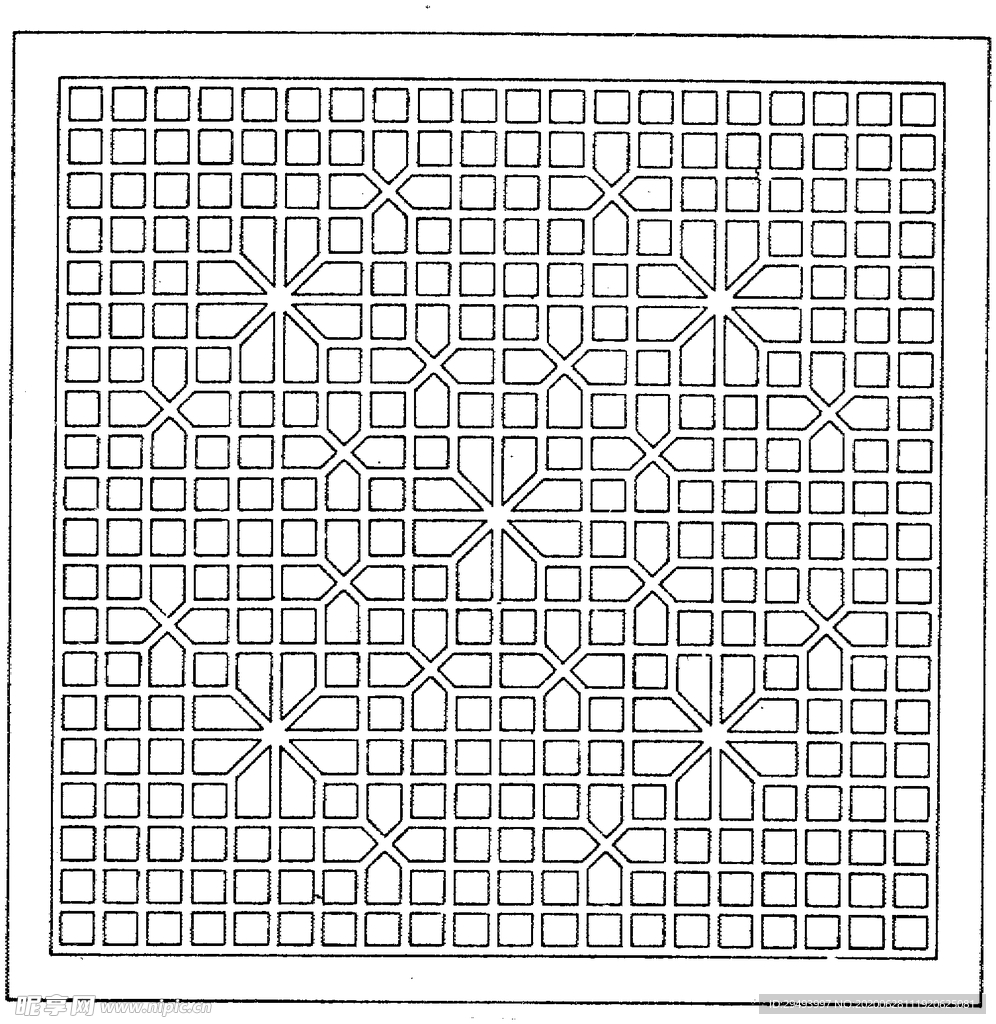 镂空花图案