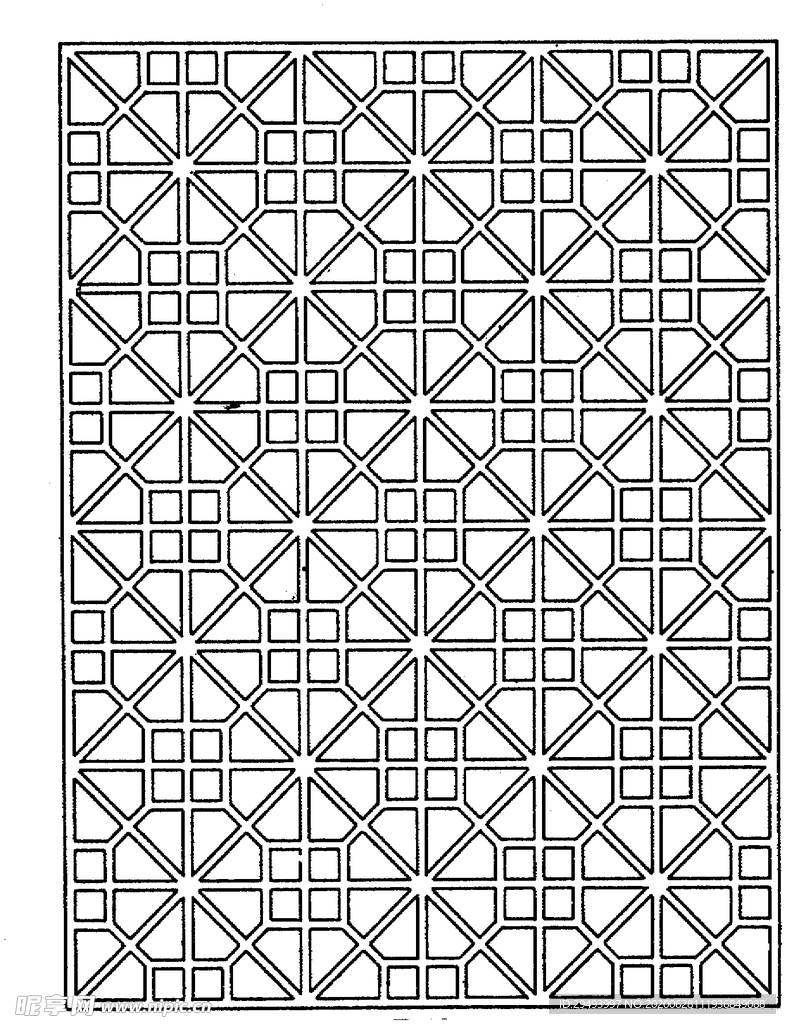 镂空花图案