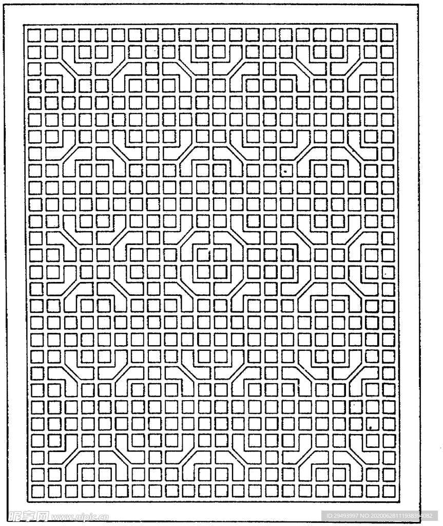 镂空花图案