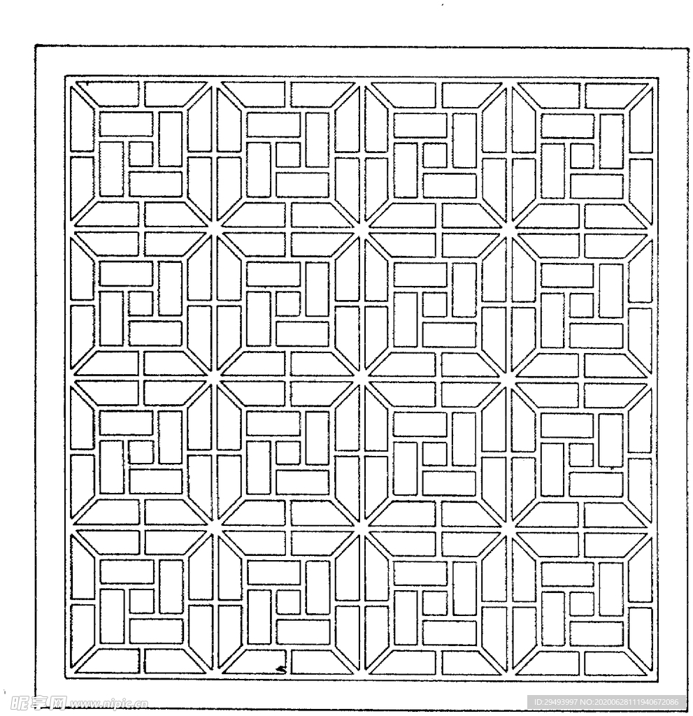 镂空花图案