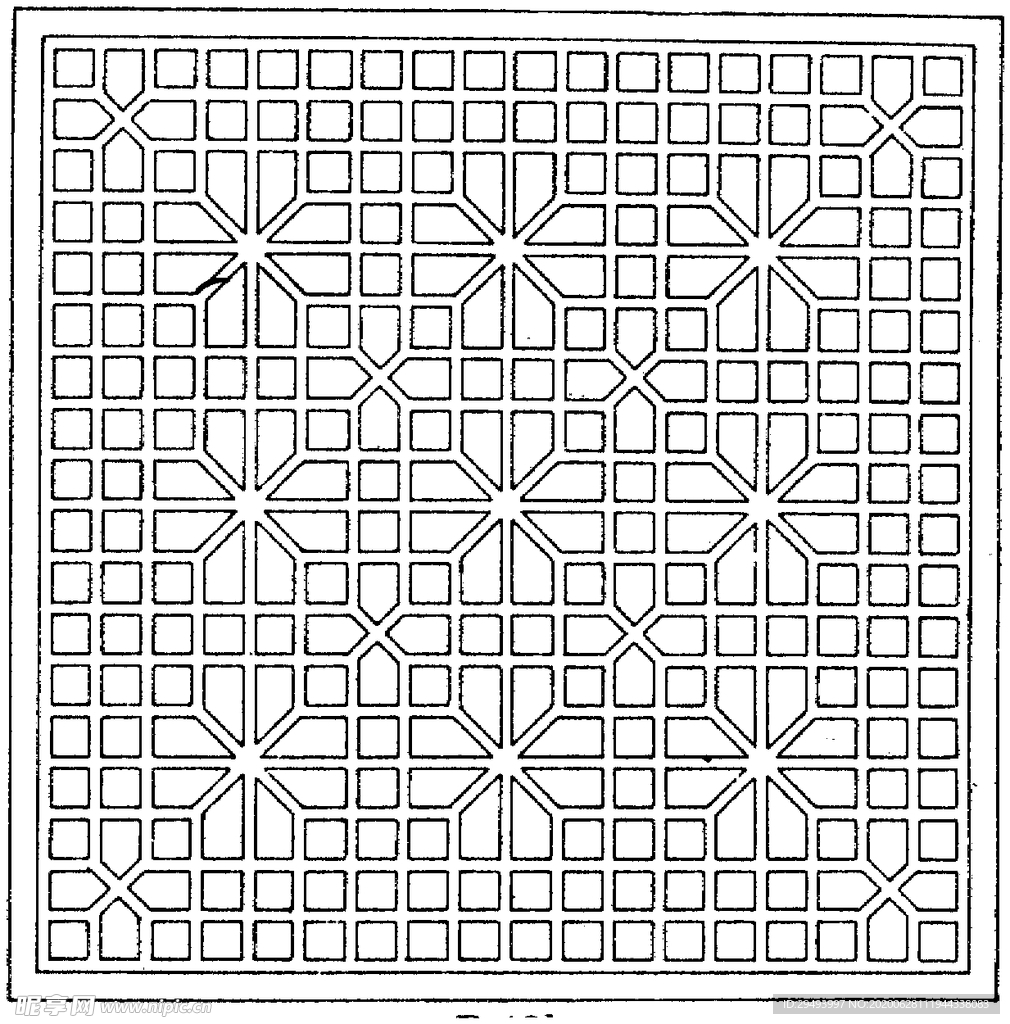 镂空花图案