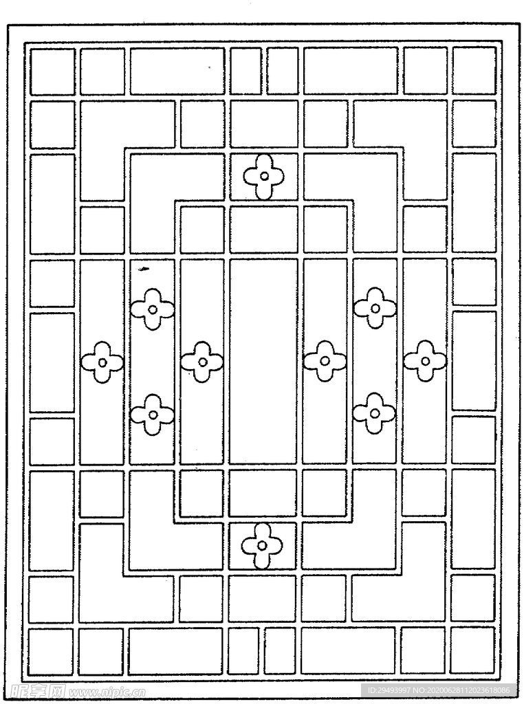 镂空花图案
