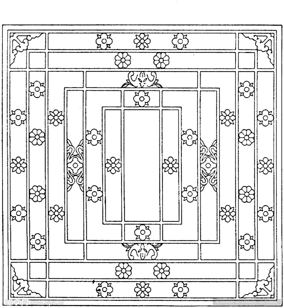 镂空花图案