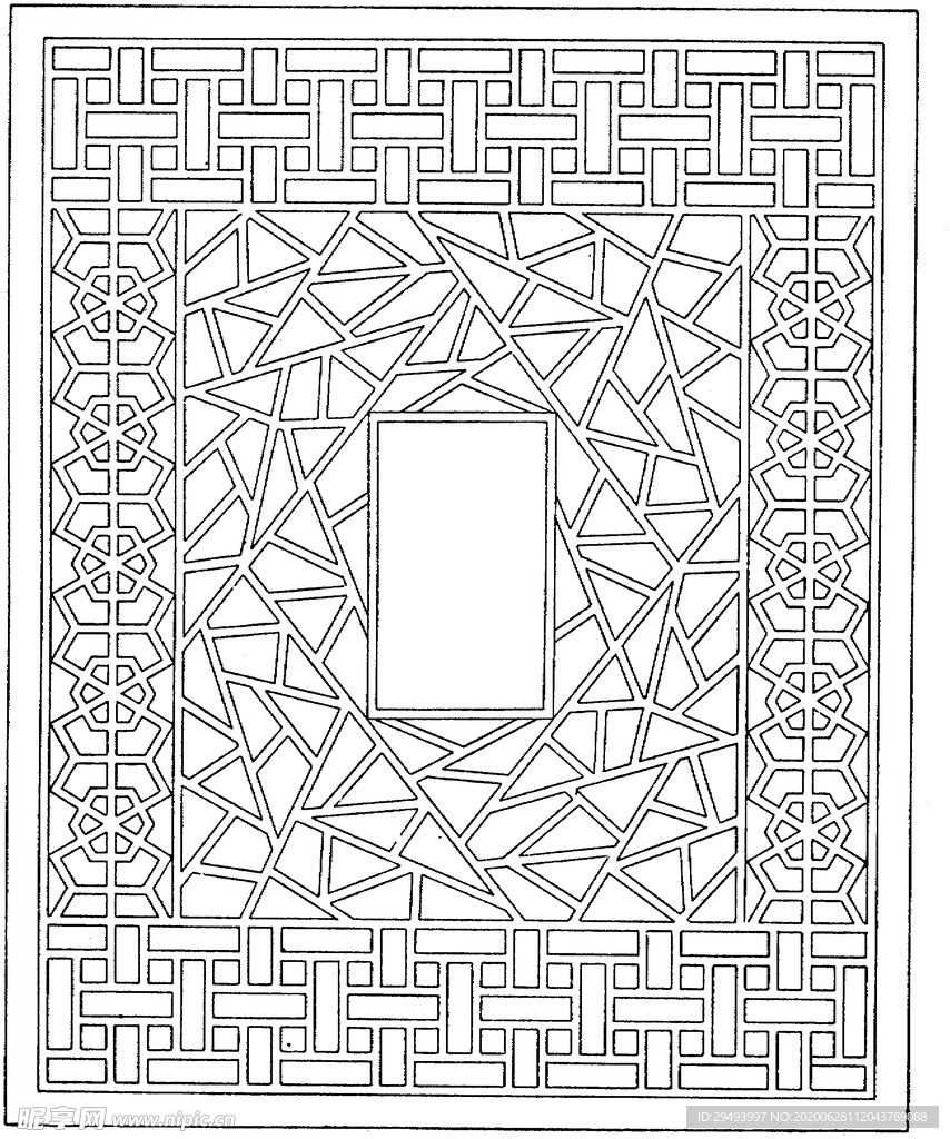 镂空花图案