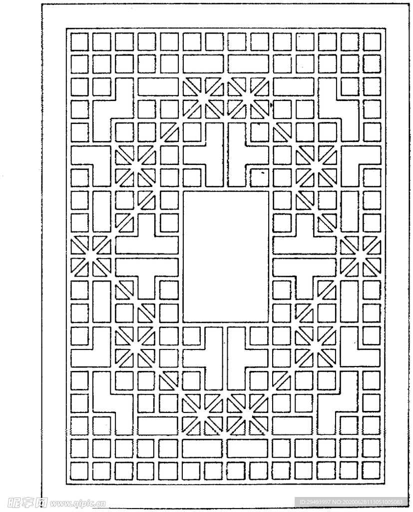 镂空花图案