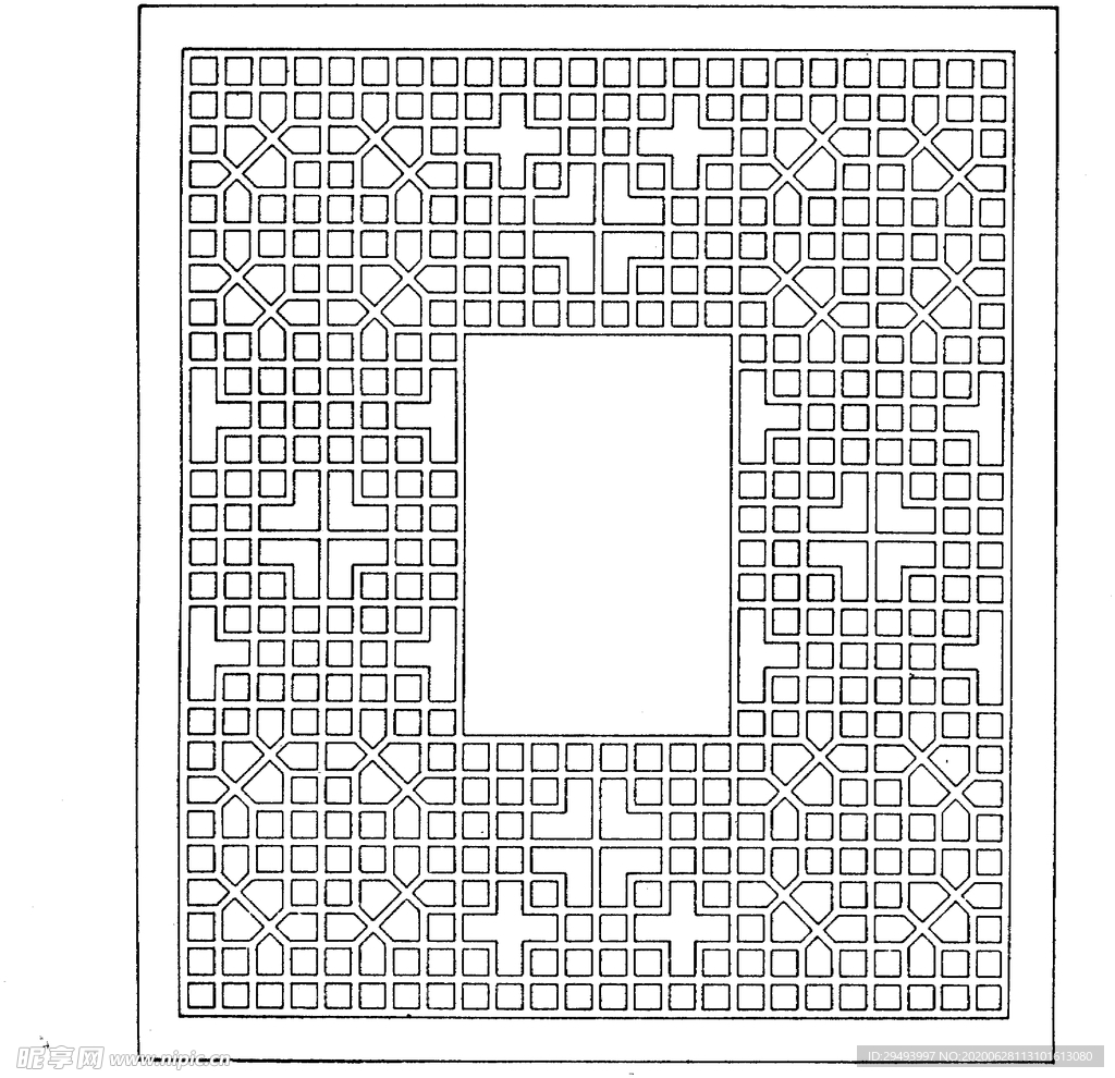 镂空花图案