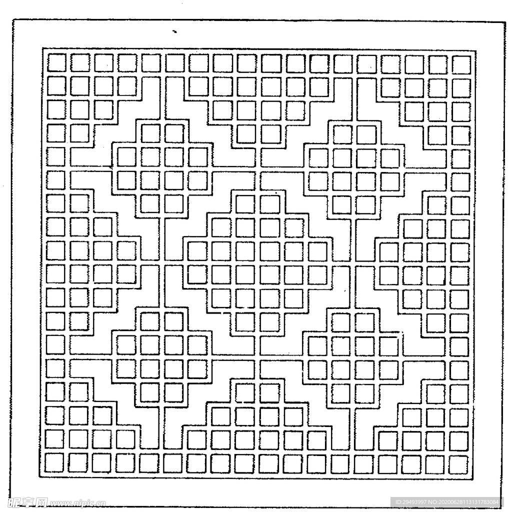 镂空花图案