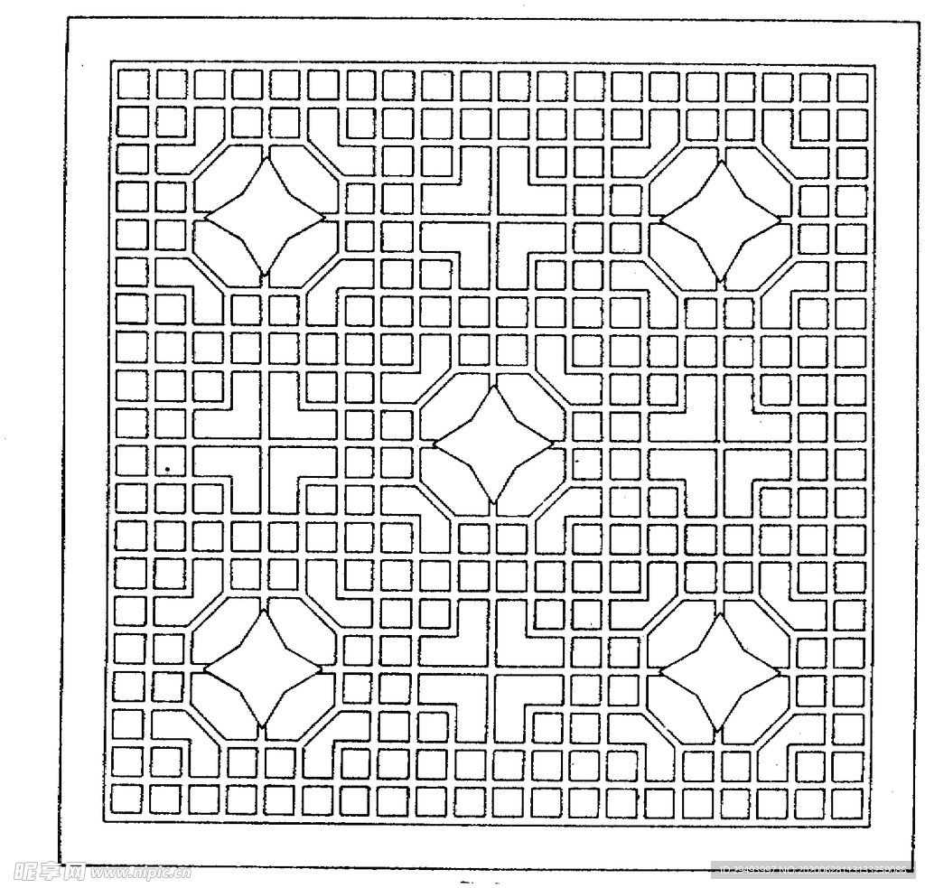 镂空花图案