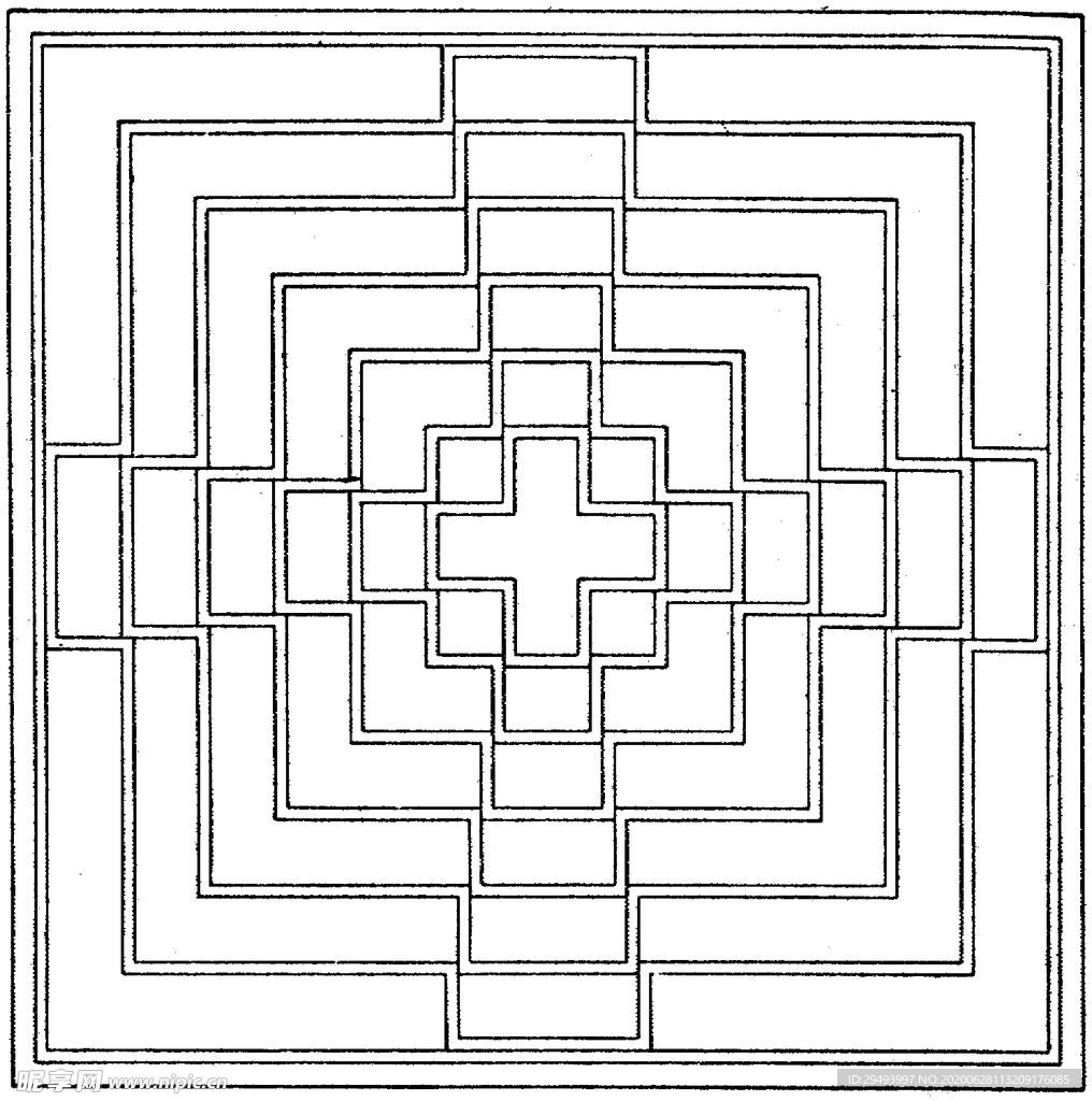 镂空花图案