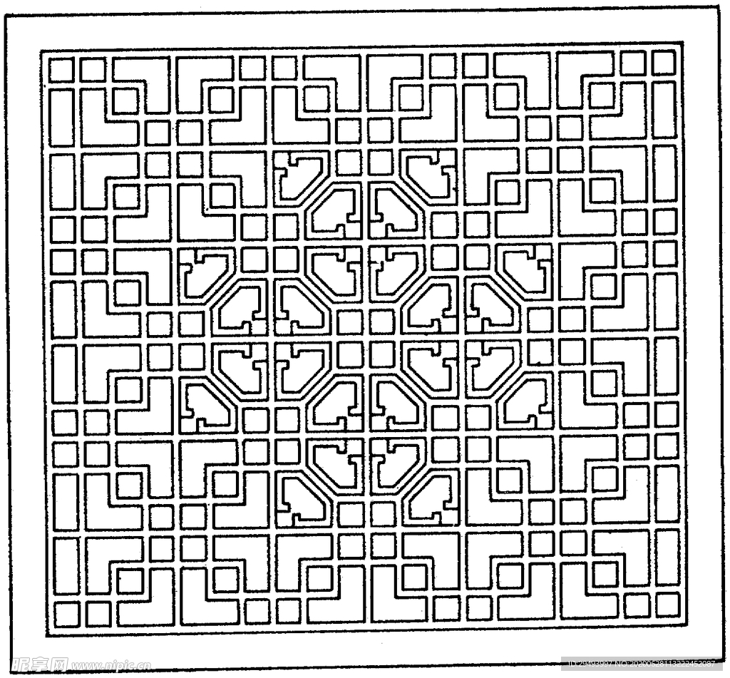 镂空花图案
