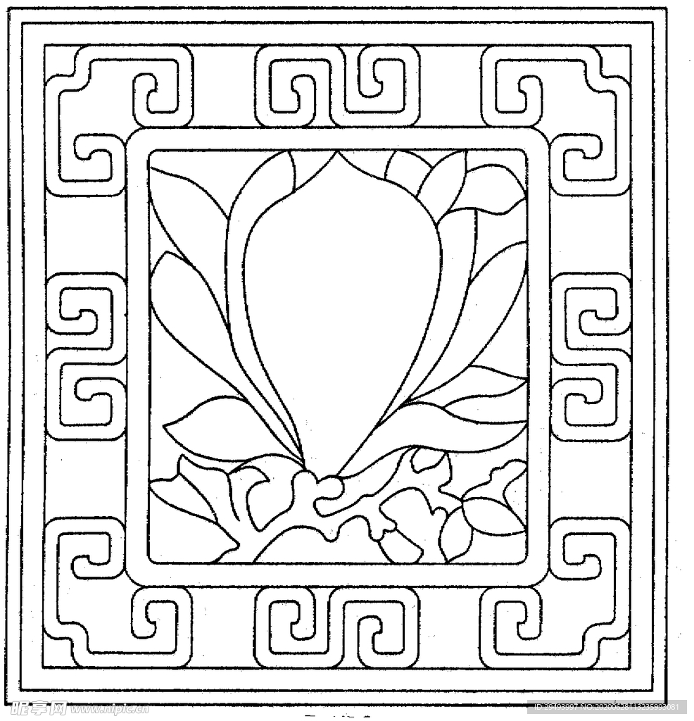 镂空花图案
