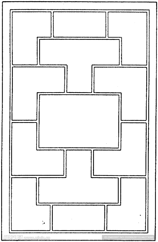 镂空花图案