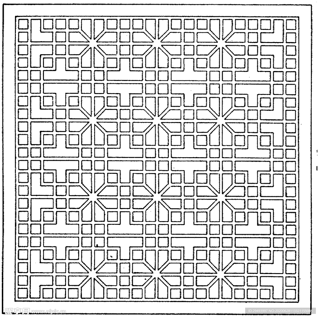 镂空花图案