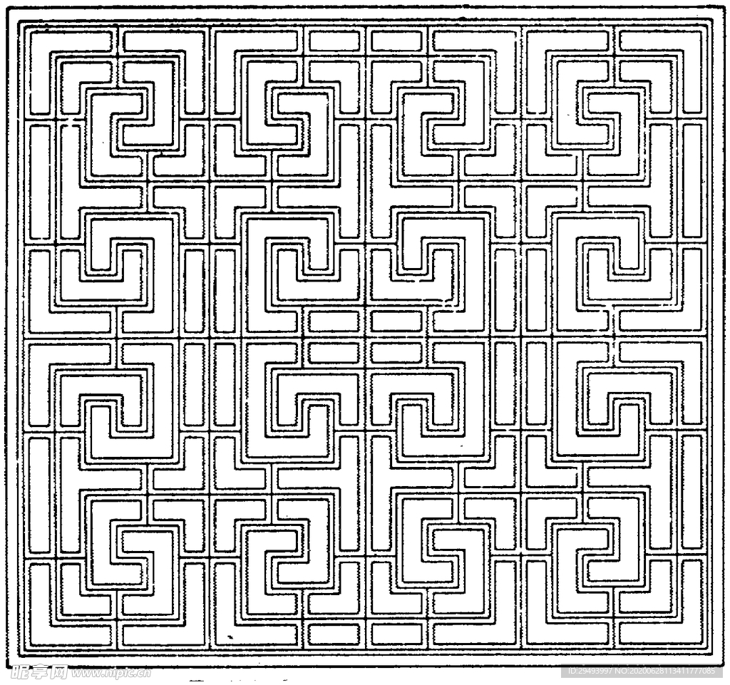 镂空花图案