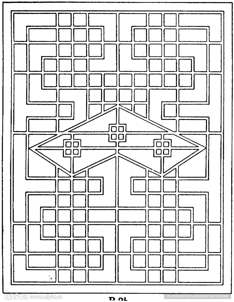 镂空花图案